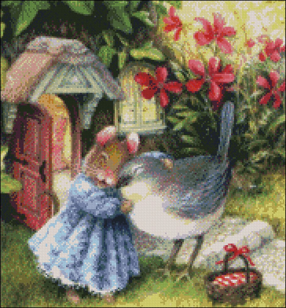 Peter Rabbit - Counted Cross Stitch Patterns Embroidery Crafts Needlework DIY Chart DMC Color
