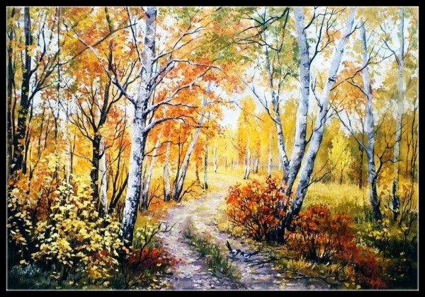 Russia Seasons Scenery 13 - Counted Cross Stitch Patterns Embroidery Crafts Needlework DIY Chart DMC Color