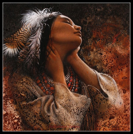 Native American 16 - Counted Cross Stitch Patterns Embroidery Crafts Needlework DIY Chart DMC Color