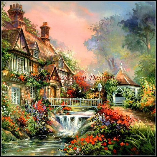 Cottages Collection 4 - Counted Cross Stitch Patterns Embroidery Crafts Needlework DIY Chart DMC Color