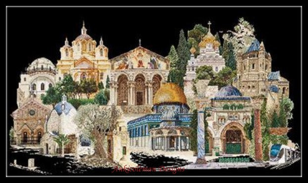 Jerusalem - Counted Cross Stitch Patterns Embroidery Crafts Needlework DIY Chart DMC Color