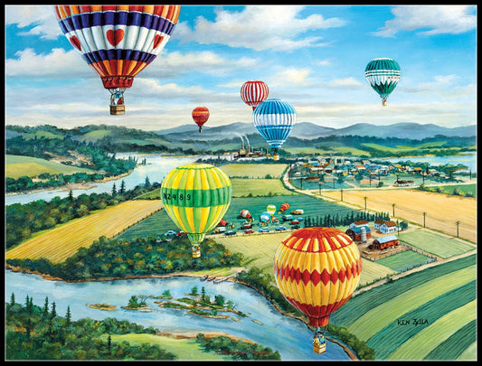 Ballooner's Rally - Counted Cross Stitch Patterns Embroidery Crafts Needlework DIY Chart DMC Color