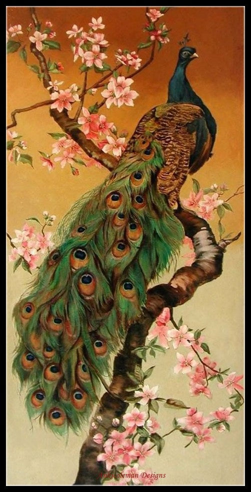 Peacock Collection 22 - Counted Cross Stitch Patterns Embroidery Crafts Needlework DIY Chart DMC Color