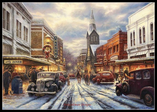 The Warmth of Small Town Living - Counted Cross Stitch Patterns Embroidery Crafts Needlework DIY Chart DMC Color