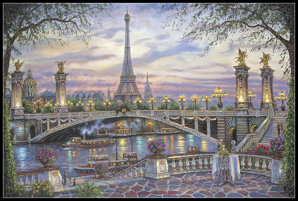 Paris Memories - Counted Cross Stitch Patterns Embroidery Crafts Needlework DIY Chart DMC Color