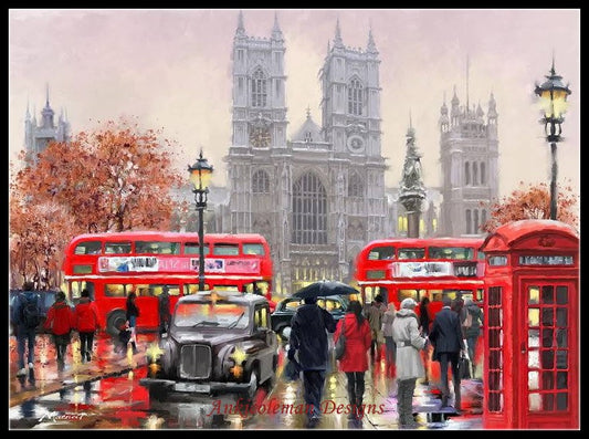 Westminster Abbey - Counted Cross Stitch Patterns Embroidery Crafts Needlework DIY Chart DMC Color