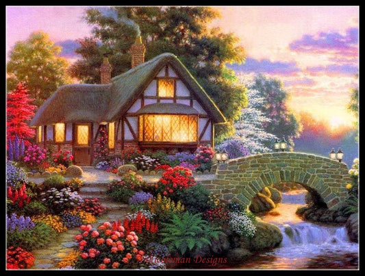 Storybook Cottage 2 - Counted Cross Stitch Patterns Embroidery Crafts Needlework DIY Chart DMC Color