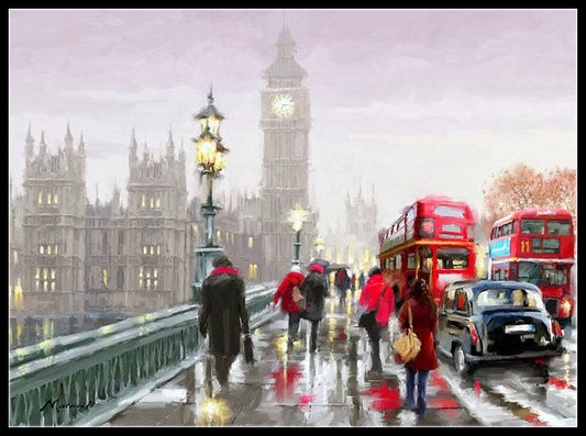 Westminster Bridge - Counted Cross Stitch Patterns Embroidery Crafts Needlework DIY Chart DMC Color