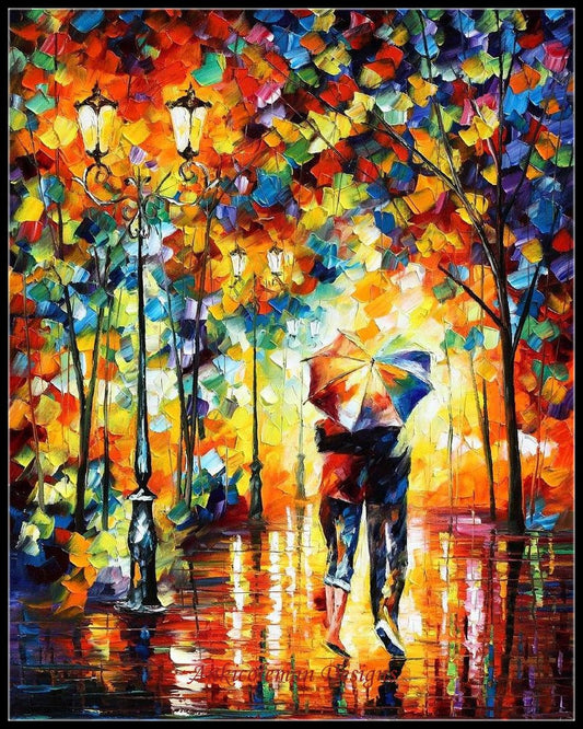 Under One Umbrella - Counted Cross Stitch Patterns Embroidery Crafts Needlework DIY Chart DMC Color