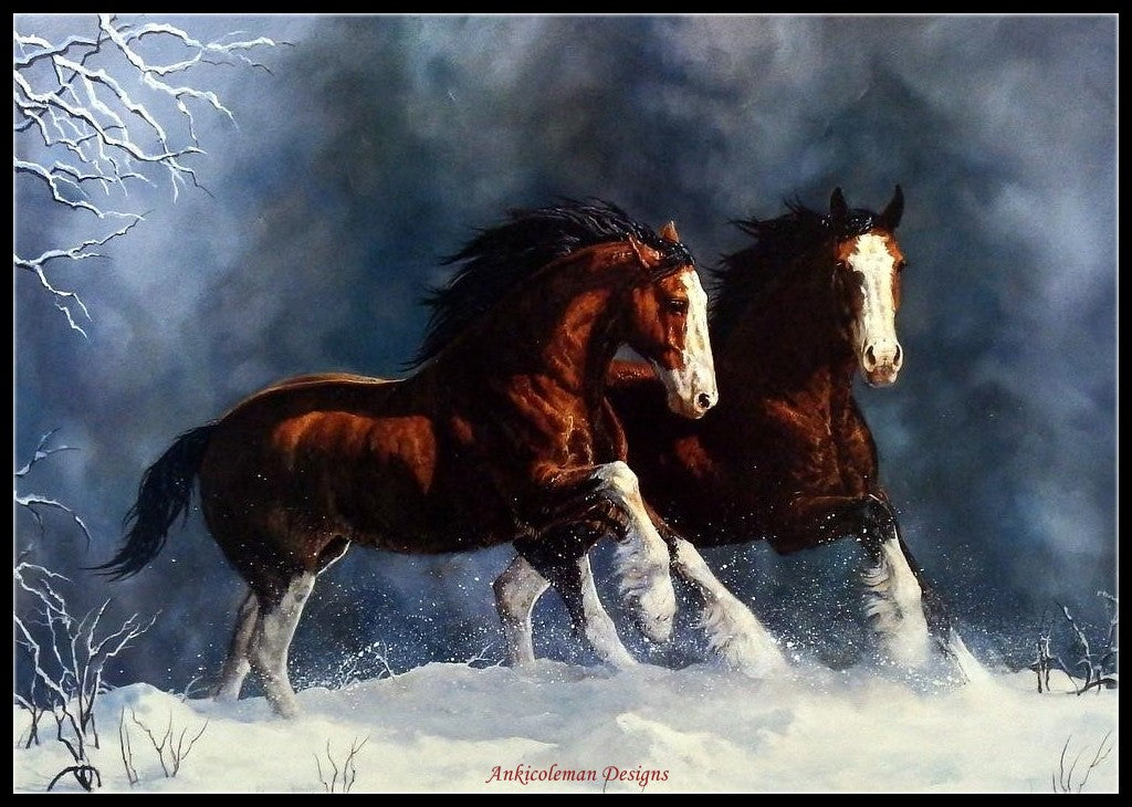 Snow Kings - Counted Cross Stitch Patterns Embroidery Crafts Needlework DIY Chart DMC Color