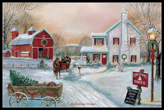 Christmas Tree Farm - Counted Cross Stitch Patterns Embroidery Crafts Needlework DIY Chart DMC Color