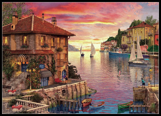 The Mediterranean Harbour - Counted Cross Stitch Patterns Embroidery Crafts Needlework DIY Chart DMC Color