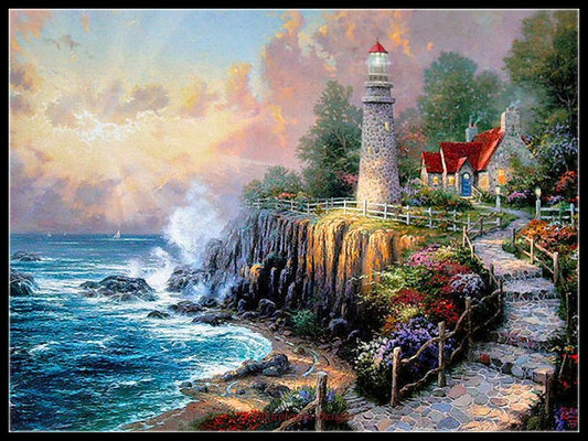 The Light of Peace - Counted Cross Stitch Patterns Embroidery Crafts Needlework DIY Chart DMC Color