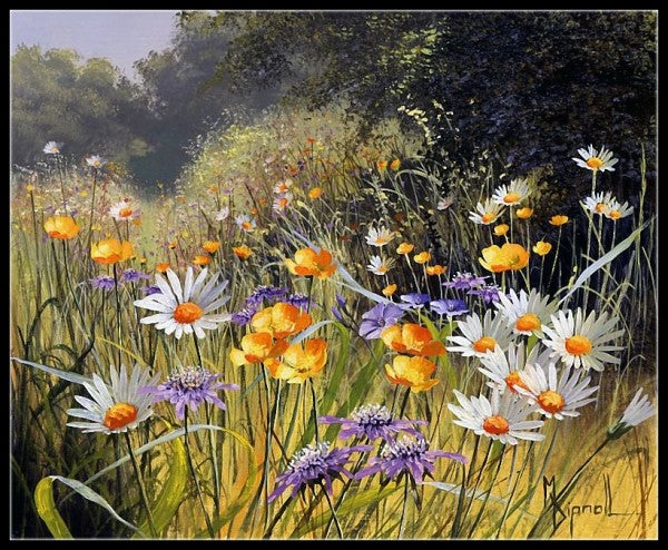 Meadow Flowers 1 - Counted Cross Stitch Patterns Embroidery Crafts Needlework DIY Chart DMC Color