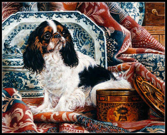 King Charles - Counted Cross Stitch Patterns Embroidery Crafts Needlework DIY Chart DMC Color