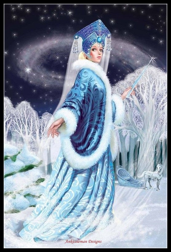 Snow Princess Design Snow Princess - Counted Cross Stitch Patterns Embroidery Crafts Needle ...