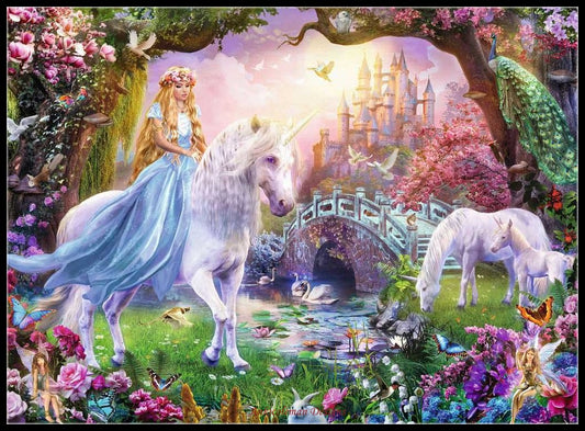 Unicorn Magic - Counted Cross Stitch Patterns Embroidery Crafts Needlework DIY Chart DMC Color