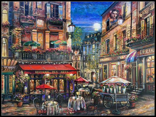 Paris Style 8 - Counted Cross Stitch Patterns Embroidery Crafts Needlework DIY Chart DMC Color