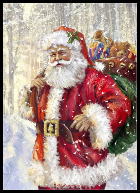 Santa Claus 31 - Counted Cross Stitch Patterns Embroidery Crafts Needlework DIY Chart DMC Color
