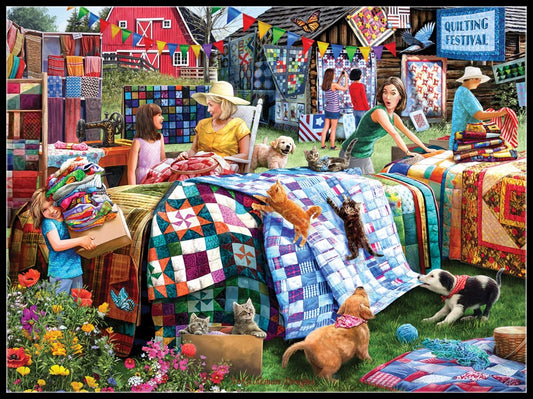 Quilting Festival - Counted Cross Stitch Patterns Embroidery Crafts Needlework DIY Chart DMC Color