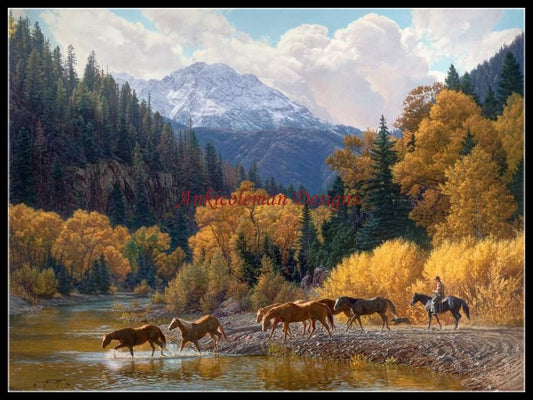 Rocky Mountain Paradise - Counted Cross Stitch Patterns Embroidery Crafts Needlework DIY Chart DMC Color