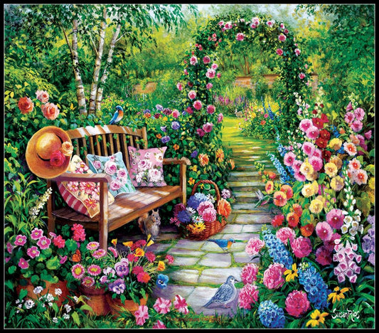 Kim's Garden - Counted Cross Stitch Patterns Embroidery Crafts Needlework DIY Chart DMC Color