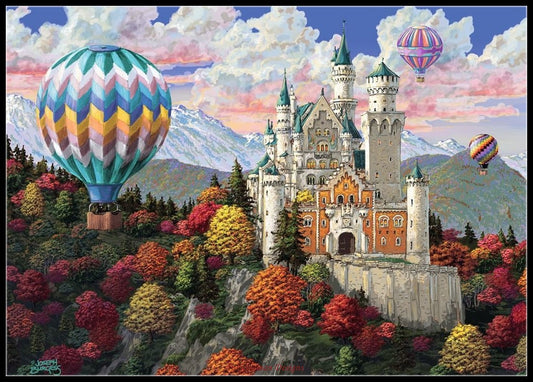 Neuschwanstein - Counted Cross Stitch Patterns Embroidery Crafts Needlework DIY Chart DMC Color
