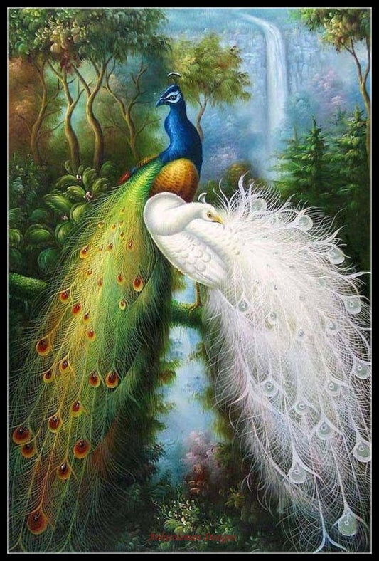 Peacock Collection 7 - Counted Cross Stitch Patterns Embroidery Crafts Needlework DIY Chart DMC Color