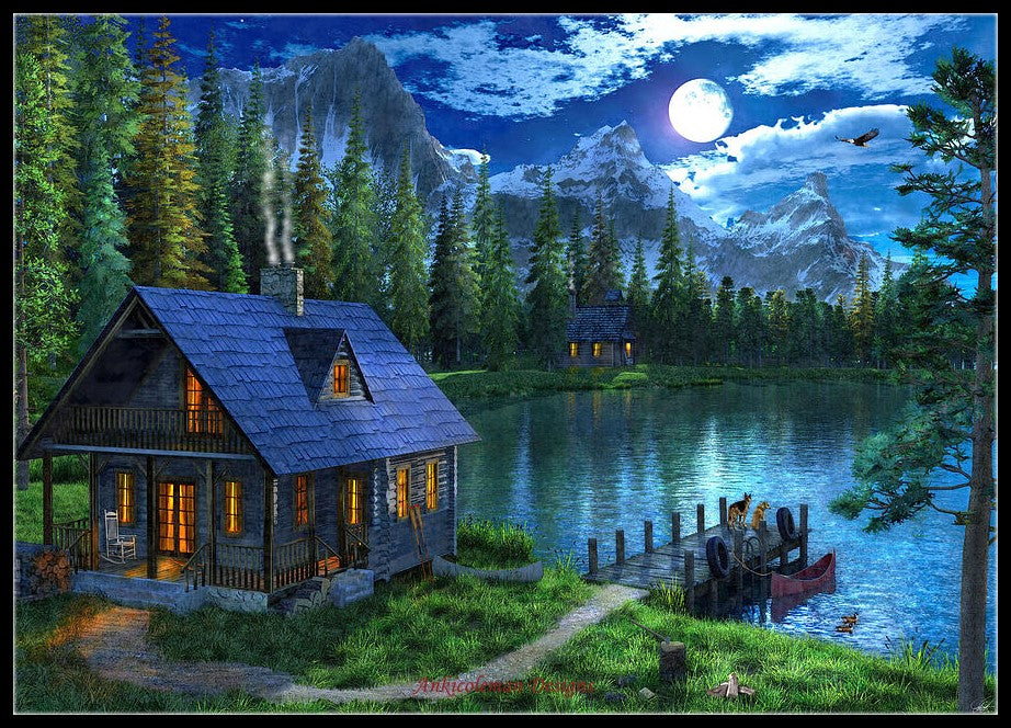 Waiting for Master - Counted Cross Stitch Patterns Embroidery Crafts Needlework DIY Chart DMC Color
