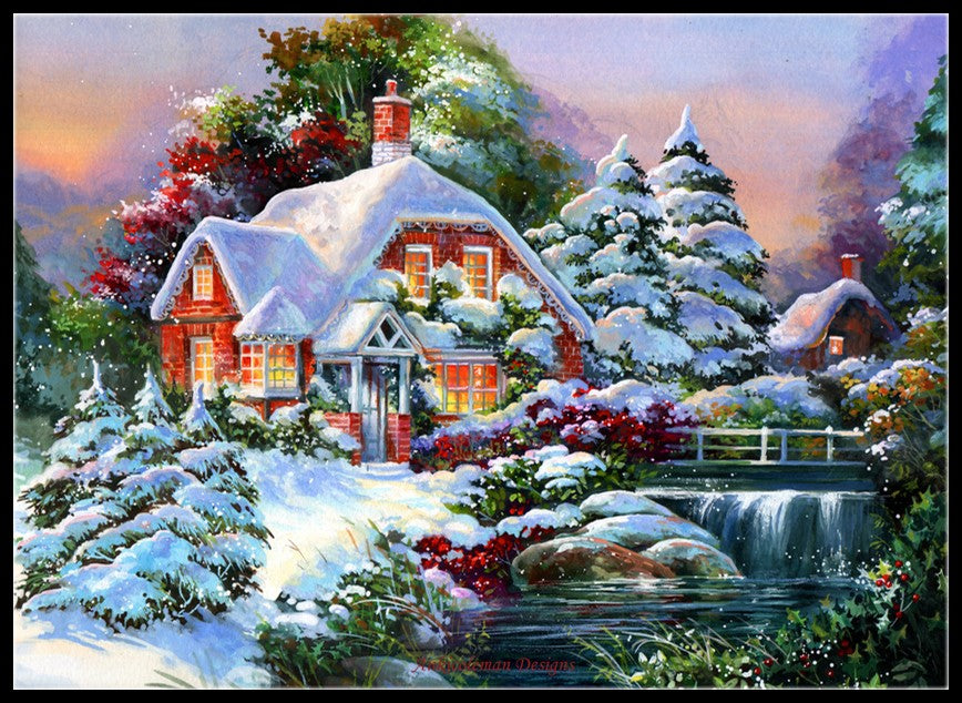 A Cottage 5 - Counted Cross Stitch Patterns Embroidery Crafts Needlework DIY Chart DMC Color