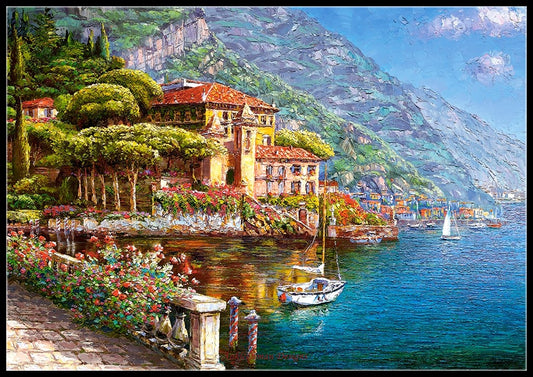 The Abbey Bellagio - Counted Cross Stitch Patterns Embroidery Crafts Needlework DIY Chart DMC Color