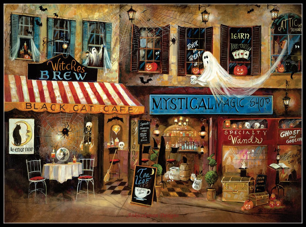 Mystical Magic Shop - Counted Cross Stitch Patterns Embroidery Crafts Needlework DIY Chart DMC Color