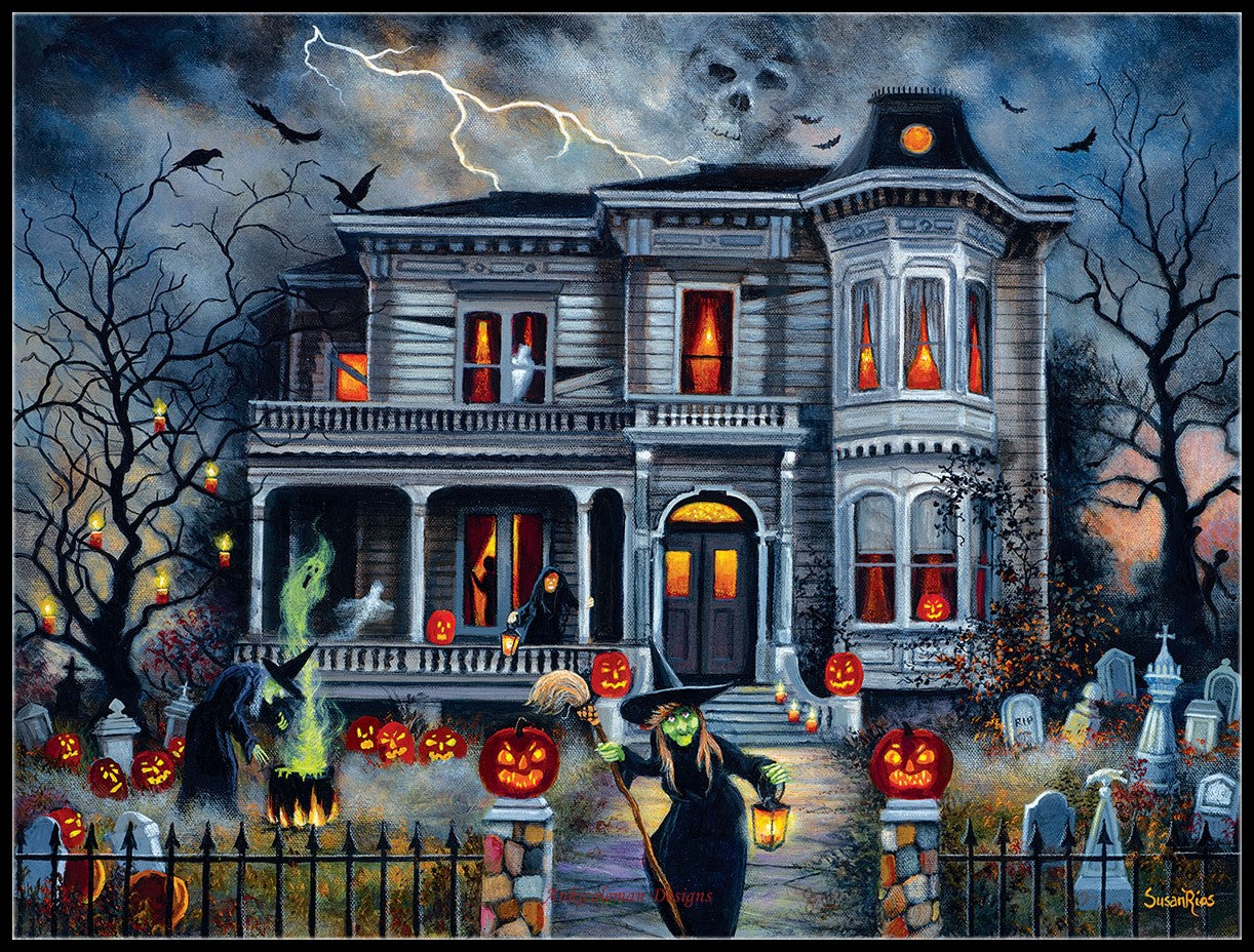 Witching Hour - Counted Cross Stitch Patterns Embroidery Crafts Needlework DIY Chart DMC Color