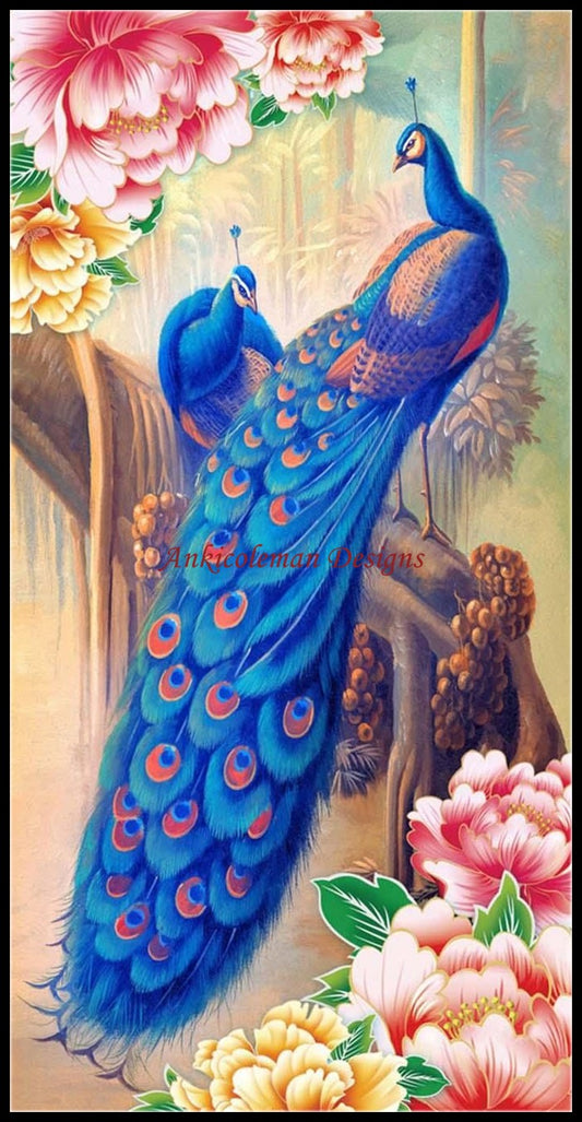 Peacock Collection 21 - Counted Cross Stitch Patterns Embroidery Crafts Needlework DIY Chart DMC Color