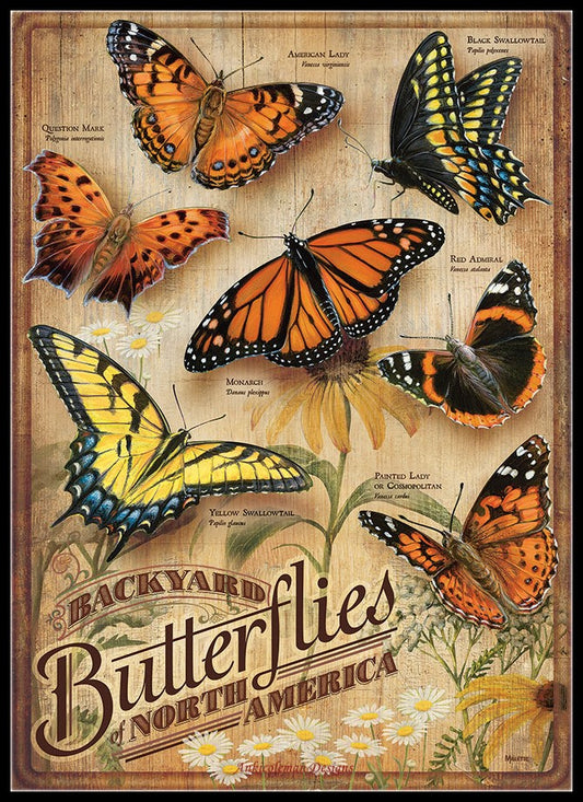 Backyard Butterflies - Counted Cross Stitch Patterns Embroidery Crafts Needlework DIY Chart DMC Color
