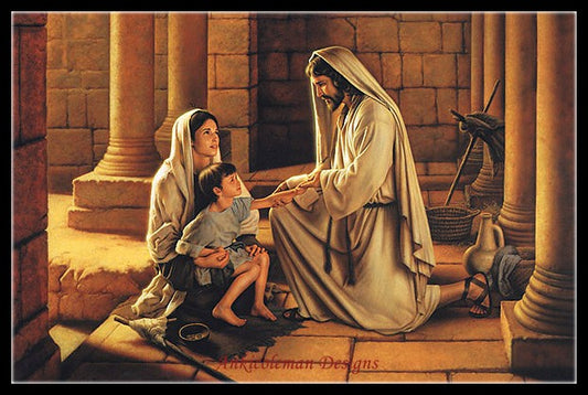 Jesus the healer - Counted Cross Stitch Patterns Embroidery Crafts Needlework DIY Chart DMC Color