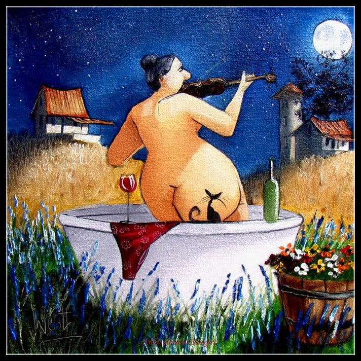 Wine Tasting 1 - Counted Cross Stitch Patterns Embroidery Crafts Needlework DIY Chart DMC Color