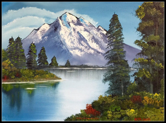 Mountain Lake - Counted Cross Stitch Patterns Embroidery Crafts Needlework DIY Chart DMC Color