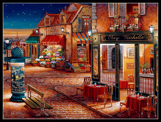 Twilight View 12 - Counted Cross Stitch Patterns Embroidery Crafts Needlework DIY Chart DMC Color
