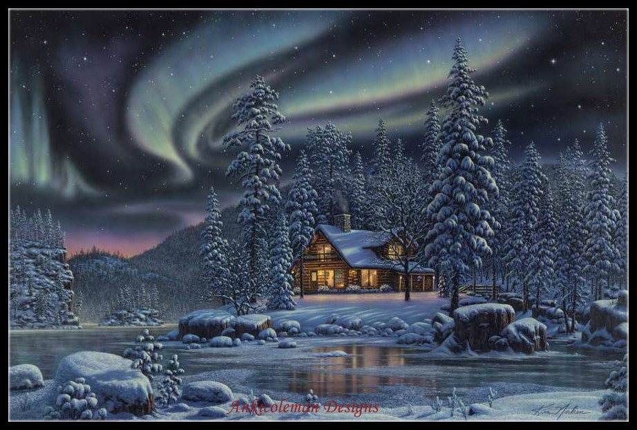 Aurora Bliss - Counted Cross Stitch Patterns Embroidery Crafts Needlework DIY Chart DMC Color