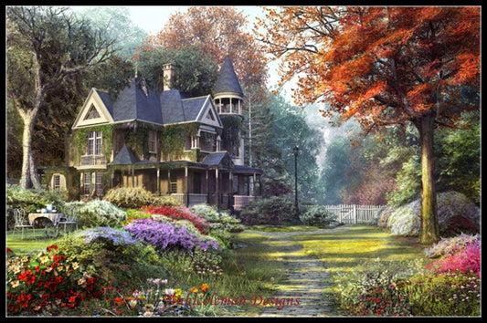 Victorian Garden - Counted Cross Stitch Patterns Embroidery Crafts Needlework DIY Chart DMC Color