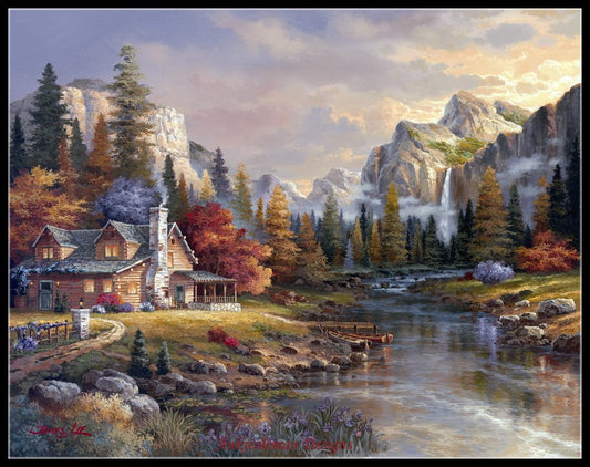 Home at Last - Counted Cross Stitch Patterns Embroidery Crafts Needlework DIY Chart DMC Color
