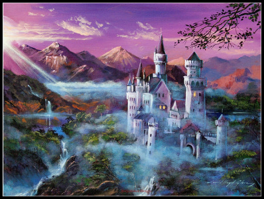 Mystery Castle - Counted Cross Stitch Patterns Embroidery Crafts Needlework DIY Chart DMC Color