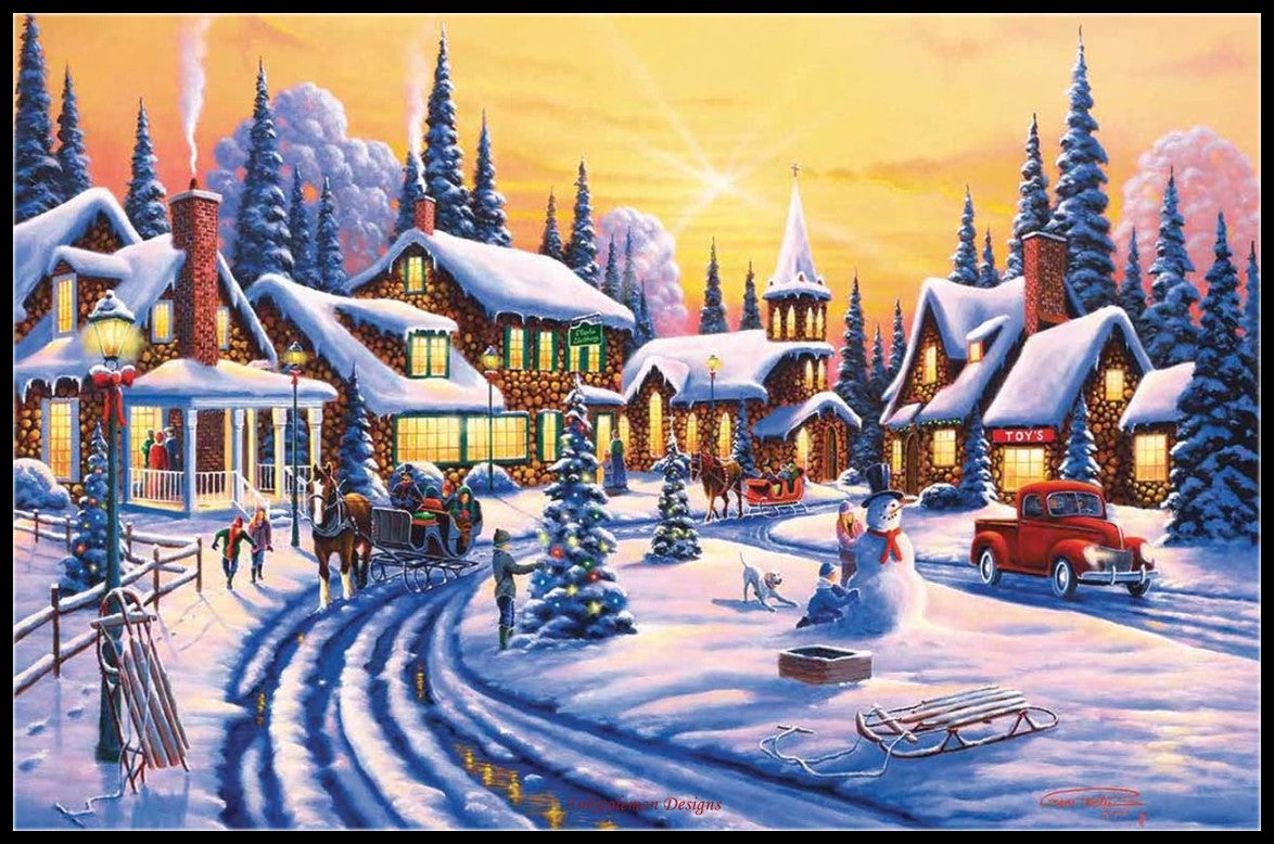 A Winter Story - Counted Cross Stitch Patterns Embroidery Crafts Needlework DIY Chart DMC Color