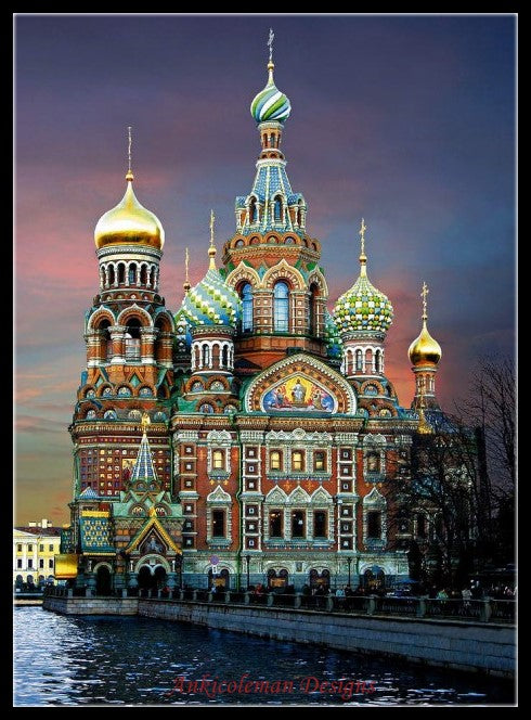 Saviour on Spilled Blood in St. Petersburg - Counted Cross Stitch Patterns Embroidery Crafts Needlework DIY Chart DMC Color