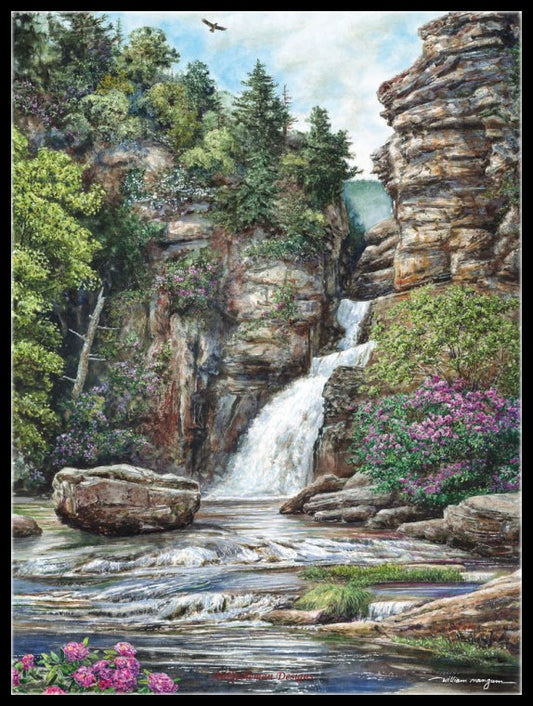 Linville Falls - Counted Cross Stitch Patterns Embroidery Crafts Needlework DIY Chart DMC Color