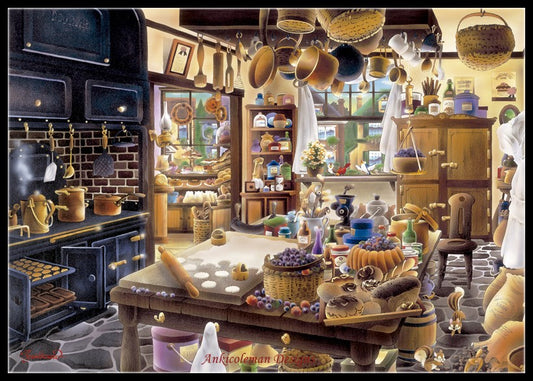 The Bakery - Counted Cross Stitch Patterns Embroidery Crafts Needlework DIY Chart DMC Color