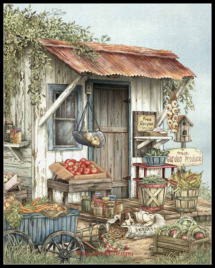 Uncle Ralphs Veggies - Counted Cross Stitch Patterns Embroidery Crafts Needlework DIY Chart DMC Color