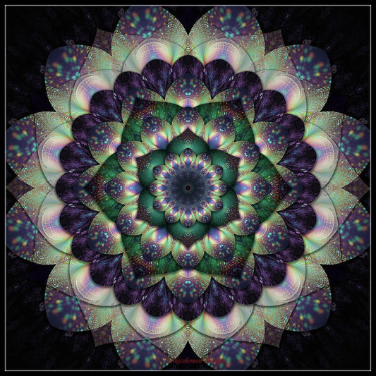 Fractal Mandala 3 - Counted Cross Stitch Patterns Embroidery Crafts Needlework DIY Chart DMC Color
