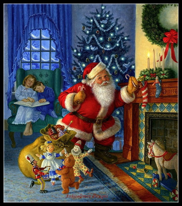 Santa Claus 14 - Counted Cross Stitch Patterns Embroidery Crafts Needlework DIY Chart DMC Color